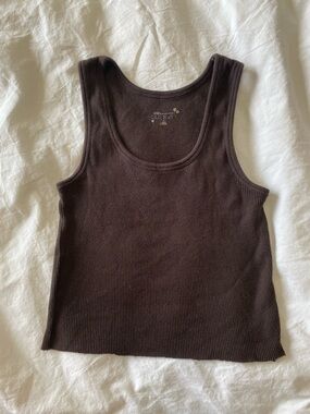 Old Navy Chocolate Brown Ribbed Tank Top